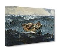 The Gulf Stream By Winslow Homer Canvas Print | Gallery Wrapped 30mm Frame Wall Art | 30x20 inches | Ready to Hang | Classic Picture | Living Room Bedroom Lounge Office