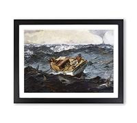 The Gulf Stream By Winslow Homer Classic Painting Framed Print | A2 Black Framed Wall Art | Ready to Hang | Classic Historical Picture | Living Room Bedroom Lounge Office
