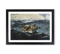 The Gulf Stream by Winslow Homer Framed Print | A2 Black Framed Wall Art | Ready to Hang | Modern Nature Picture | Living Room Bedroom Lounge Office