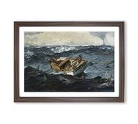 The Gulf Stream by Winslow Homer Framed Print | A2 Walnut Framed Wall Art | Ready to Hang | Modern Nature Picture | Living Room Bedroom Lounge Office