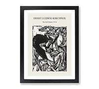 The Gull Hunter By Ernst Ludwig Kirchner Exhibition Museum Painting Framed Wall Art Print, Ready to Hang Picture for Living Room Bedroom Home Office Décor, Black A2 (64 x 46 cm)