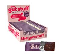 The Gut Stuff High Fibre Fruit & Nut Bars ? Gut Friendly Snack, Gluten Free, Vegan, Low Calorie, All Natural - Cocoa & Hazelnut, 12 x 35g Box