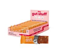The Gut Stuff High Fibre Fruit & Nut Bars ? Gut Friendly Snack, Gluten Free, Vegan, Low Calorie, All Natural - Peanut Butter, 12 x 35g Box