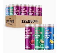 The Gut Stuff High Fibre Prebiotic Soda, Mixed Flavours - 12 x 250ml
