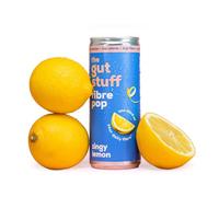 The Gut Stuff High Fibre Prebiotic Soda, Zingy Lemon Flavour - 12 x 250ml