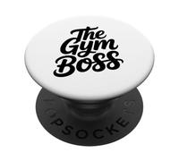 The Gym Boss Love Fitness Motivational Coffee Design Lover PopSockets Adhesive PopGrip