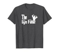 The Gym Father - Funny Gym Dad T-Shirt, Men, Dark Heather Grey, Small
