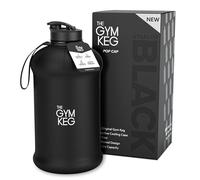 The Gym Keg - Gym Bottle With Insulated Sleeve - 2.2L Sports Bottle for Hydration - Carry Handle - Ideal for Workouts, Sports, and Fitness - Thick Material for Enhanced Durability - Stealth Black