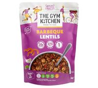 The Gym Kitchen Barbeque Lentils, Protein-Packed Vegan Meal, Quick & Healthy Snack, 250g Pouch