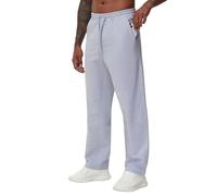 THE GYM PEOPLE Mens Baggy Joggers Lightweight Drawstring Tracksuit Bottoms Open Bottom Trousers Seweatpants with Pockets Athletic Sport/Grey/XL