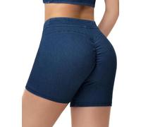 THE GYM PEOPLE Women's 5'' Scrunch Jean Shorts Stretchy Pull On Denim Short