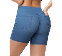 THE GYM PEOPLE Women's 5'' Stretchy Jean Shorts Booty Lifting Denim Shorts