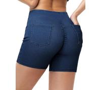 THE GYM PEOPLE Women's 5'' Stretchy Jean Shorts Booty Lifting Denim Shorts