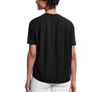 THE GYM PEOPLE Women's Baggy Sports Running T-Shirts Breathable Quick Dry Ladies Short Sleeve Gym Tee Tops for Yoga & Workout with Back Loose Fit Black