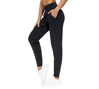 The Gym People Women's Joggers Pants Lightweight Athletic Leggings Tapered Lounge Pants for Workout, Yoga, Running, Black, Large