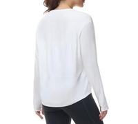 THE GYM PEOPLE Women's Long Sleeve Workout Shirts Back Loose Fit Running Tee Tops with Thumb Hole White