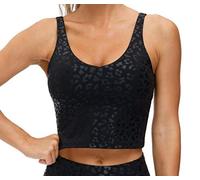 THE GYM PEOPLE Womens Medium Support Longline Sport Bra Wirefree Padded Top