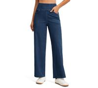 THE GYM PEOPLE Women's Stretch Baggy Jeans Wide Leg Straight Trousers