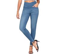 THE GYM PEOPLE Women's V Cross High Waist Jeggings Stretchy Skinny Jeans | Elastic Waistban, Pull On, Butt Lift, Tummy Control, 4 Pockets, Moisture-Wicking, Breathable, for Fashion, Yoga, Work, Hiking