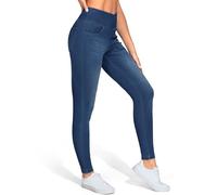 THE GYM PEOPLE Women's V Cross High Waist Jeggings Stretchy Skinny Jeans | Elastic Waistban, Pull On, Butt Lift, Tummy Control, 4 Pockets, Moisture-Wicking, Breathable, for Fashion, Yoga, Work, Hiking