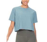 THE GYM PEOPLE Women's Workout Crop T-Shirt Short Sleeve Basic Cropped Tops