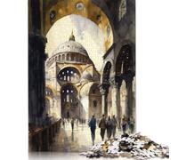 The Hagia Sophia Istanbul Puzzle Difficult Hard 100 Percent Recycled Cardboard Jigsaw Puzzle for Adult Day 1000pcs (75x50cm)