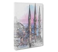 The Hagia Sophia Museum Canvas Print | Gallery Wrapped 30mm Frame Wall Art | 30x20 inches | Ready to Hang | Abstract Floral Picture | Living Room Bedroom Lounge Office