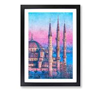 The Hagia Sophia Museum Painting Framed Print | A2 Black Framed Wall Art | Ready to Hang | Modern Historical Picture | Living Room Bedroom Lounge Office