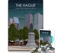 The Hague The Netherlands 1000 Piece Jigsaw Puzzle for Adults Teens,Staycation Kill Time Every Piece Is Unique - Challenging Family Fun Game 75x50cm