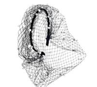 The Hair Band with Retro Veil Comfortable Mesh Mesh with Pearls | Comfortable Ceremony Bride Veil Headband for Outdoor Ceremonies, Travel and Travel Photography