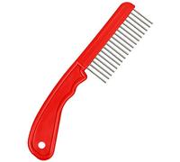 The Hair Doctor Extra Long Tooth Hair Comb 1 1/4 Inch with silky smooth rotating teeth to prevent hair damage (Beautiful Red)