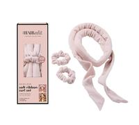 The Hair Edit Heatless Soft Ribbon Curl Set Heatless Curling Rod with 2 Velour Scrunchies for Overnight Curls, No Heat Hair Curler for Women, Damage Free Styling Tool For Long and Medium Hair 69"Long