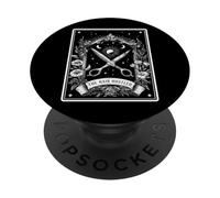 The Hair Hustler Barber Hairdresser Hair Cutter Tarot Card PopSockets Adhesive PopGrip