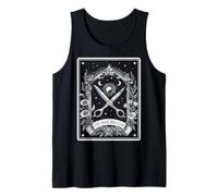 The Hair Hustler Barber Hairdresser Hair Cutter Tarot Card Tank Top