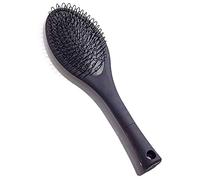 The Hair Shop Black Loop Brush Salon Professional Grade with Matted Black and Ergonomic Design Safe Detangler Tool for 100% Remy Human Hair Extensions and Wigs