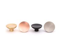 The Hairpin Leg Co. Concave Bowl Brass Cabinet Knob 40mm, Satin Copper