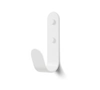 The Hairpin Leg Co. [HLC Metal J Wall Hook. Chunky Modern Playful Coat Hook - [White, Single]