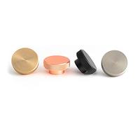 The Hairpin Leg Co. Knurled Brass Cabinet Knob 40mm, Satin Copper