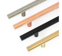 The Hairpin Leg Co. Spiral Brass Cabinet Handle, 300mm, Brushed Brass