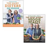 The Hairy Dieters Go Veggie & The Hairy Bikers Veggie Feasts By Hairy Bikers 2 Books Collection Set