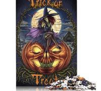 The Halloween Spirit Puzzles 500 Teile für Teenager, kreatives Holzpuzzlespielzeug, Familienspiel, Schwierigkeitsgrad, Herausforderung, Puzzles 500 Stück (52 x 38 cm)