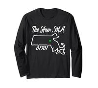 The Ham, MA 01701 Massachusetts State Map Irish Pride Long Sleeve T-Shirt