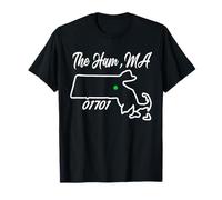 The Ham, MA 01701 Massachusetts State Map Irish Pride T-Shirt