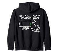 The Ham, MA 01701 Massachusetts State Map Irish Pride Zip Hoodie