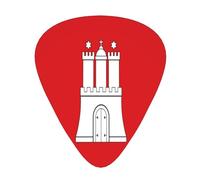 The Hamburg Flag 12 Pack Guitar Picks Plectrums,4 pieces in each of 3 sizes, Suitable for a wide range of stringed instruments