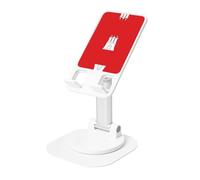 The Hamburg Flag Adjustable Cell Phone Stand - Anti-Slip Base and Convenient Charging Port Foldable Mobile Holder for Office