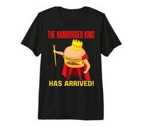 The Hamburger King Has Arrived BBQ Grill Barbecue Cookout Premium T-Shirt