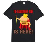 The Hamburger King is Here Funny BBQ Grill Barbecue Cookout Comfort Colors Adult Heavyweight T-Shirt