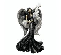 The Hamilton Collection Hand Painted Handmade Celestial Glory Angel of Glory Figure with Silver Rich Palette by Keith Mallett 7 Inch