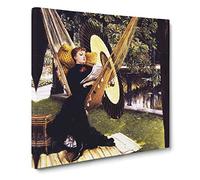 The Hammock by James Tissot Canvas Print | Gallery Wrapped 30mm Frame Wall Art | 20x20 inches | Ready to Hang | Modern Picture | Living Room Bedroom Lounge Office